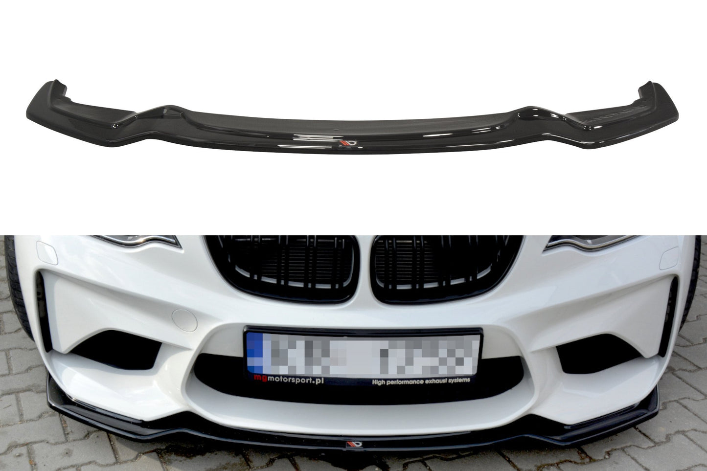 Front Ansatz für BMW M2 (F87) COUPÉ schwarz Hochglanz