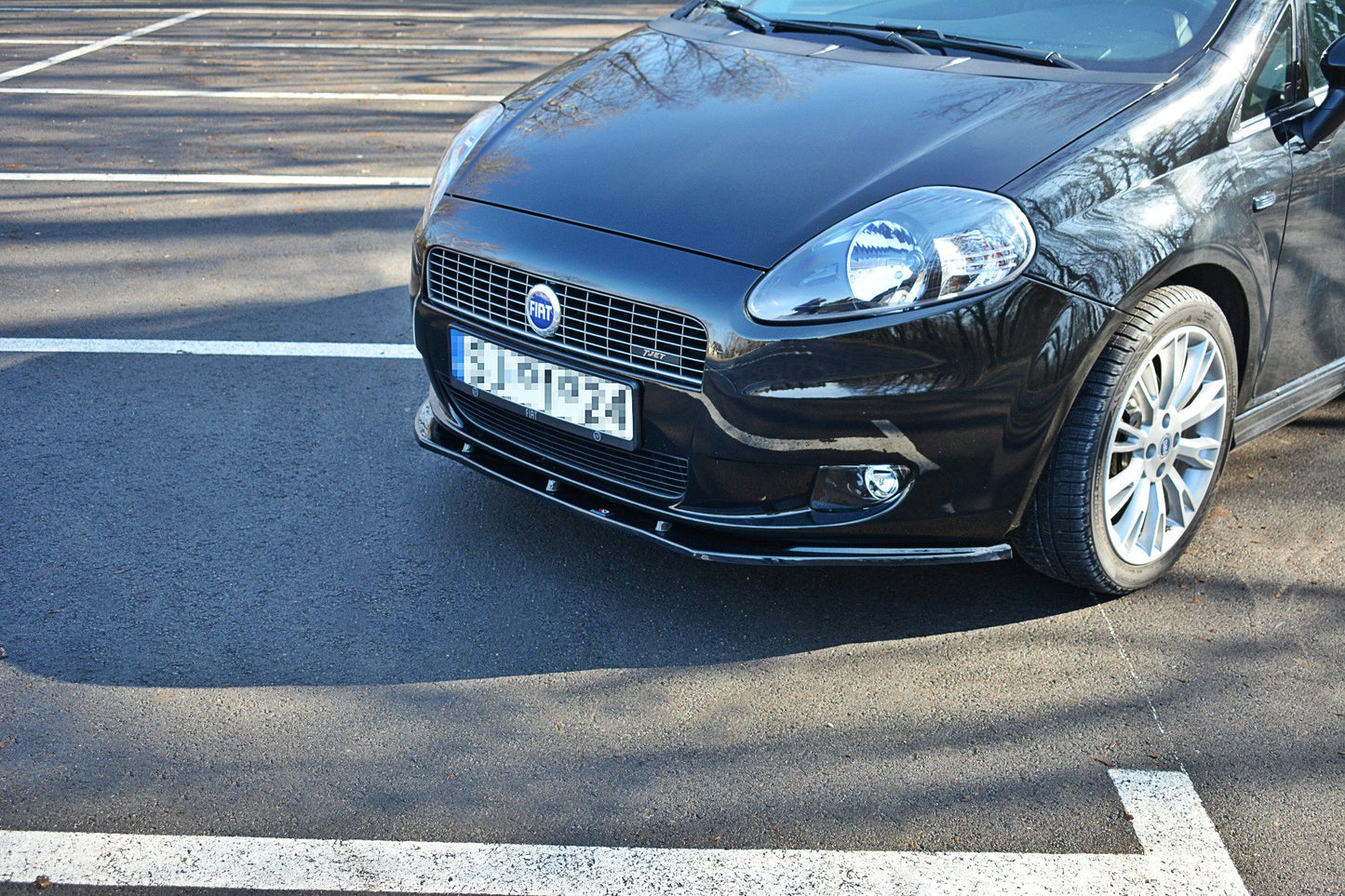 Front Ansatz für FIAT GRANDE PUNTO STANDARD schwarz Hochglanz