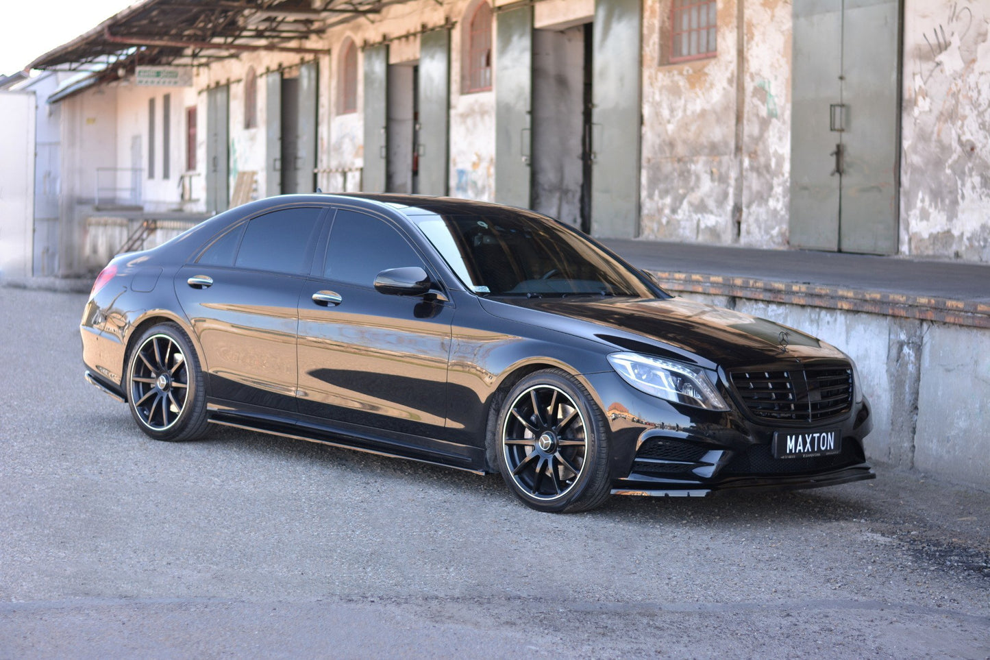 Seitenschweller Ansatz für Mercedes S-KLASSE AMG-LINE W222 schwarz Hochglanz