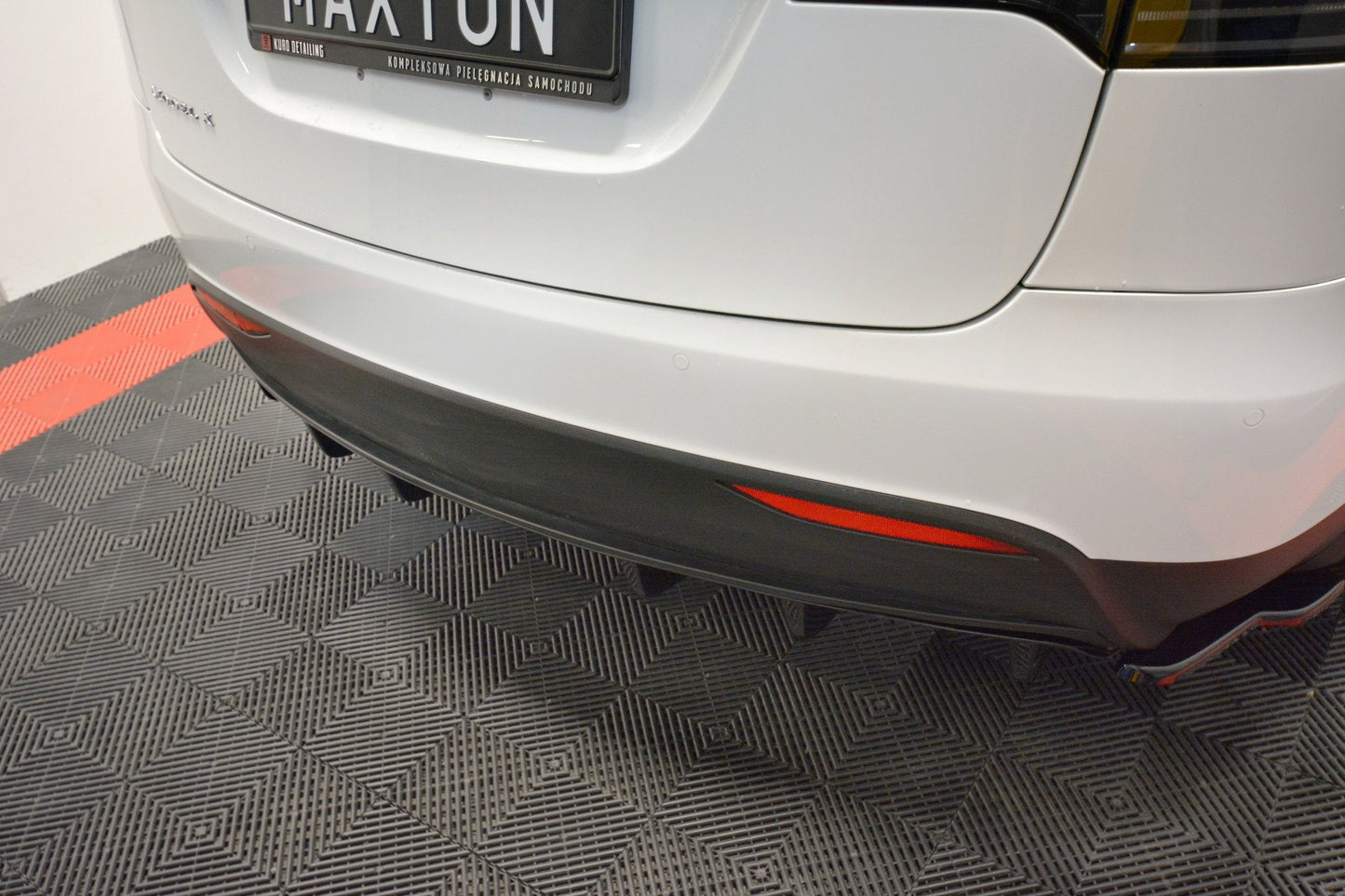 Diffusor Heck Ansatz für TESLA MODEL X schwarz Hochglanz