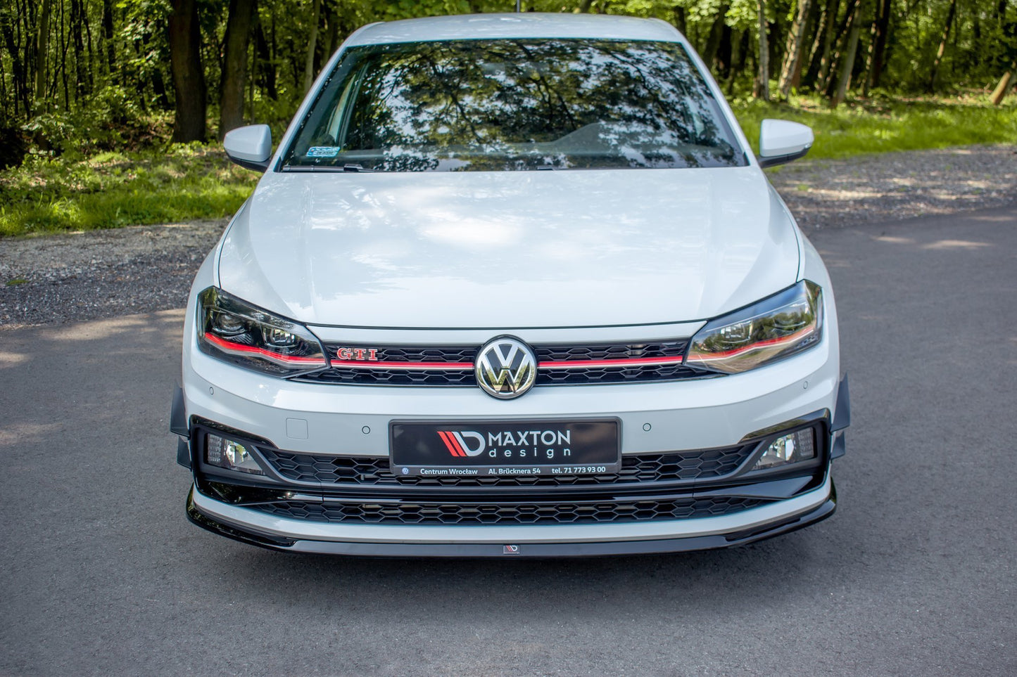 Front Ansatz V.3 für VW Polo GTI / R-line Mk6 schwarz Hochglanz