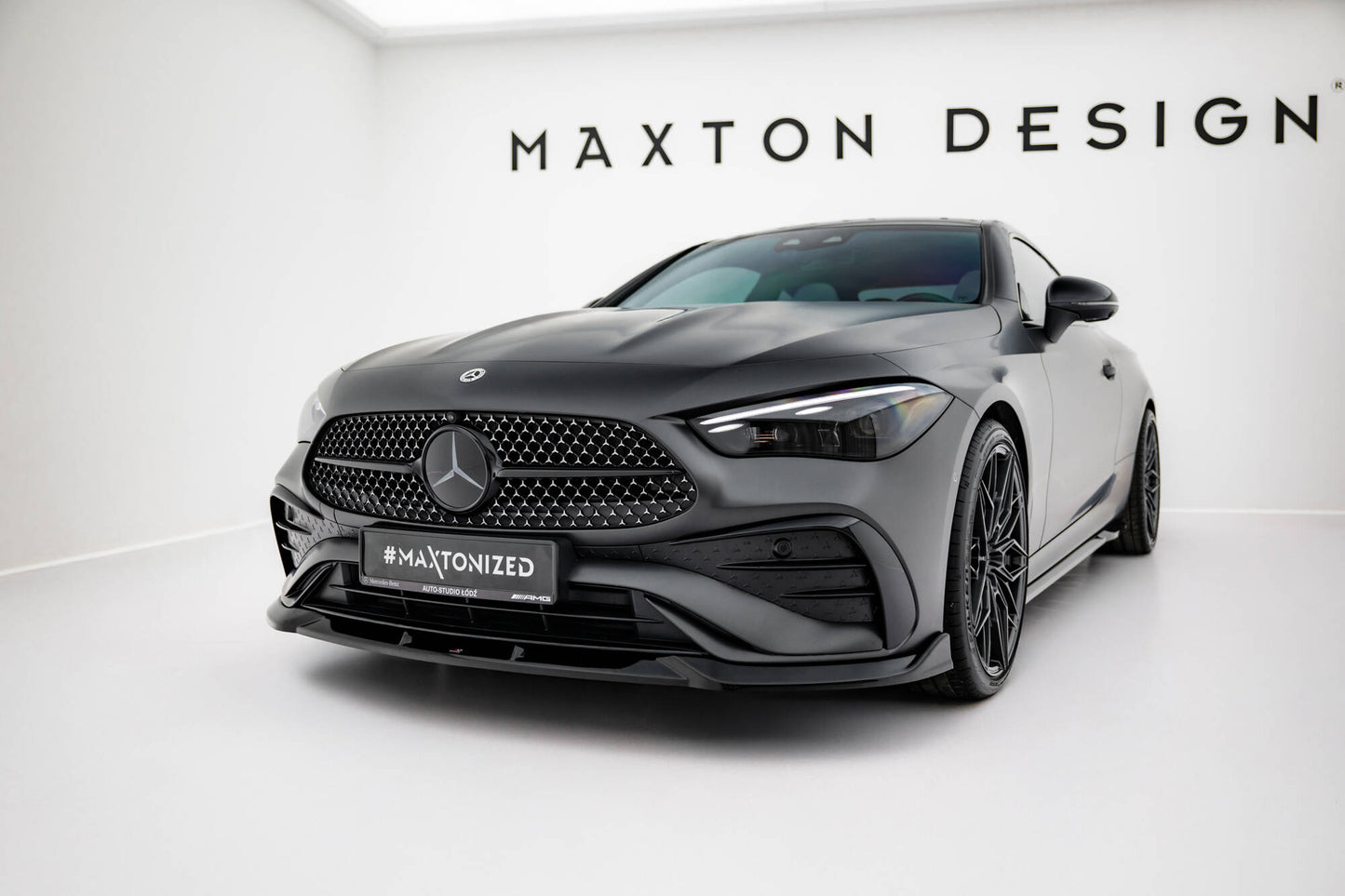 Front Ansatz V.2 für Mercedes-Benz CLE AMG-Line C236 schwarz Hochglanz