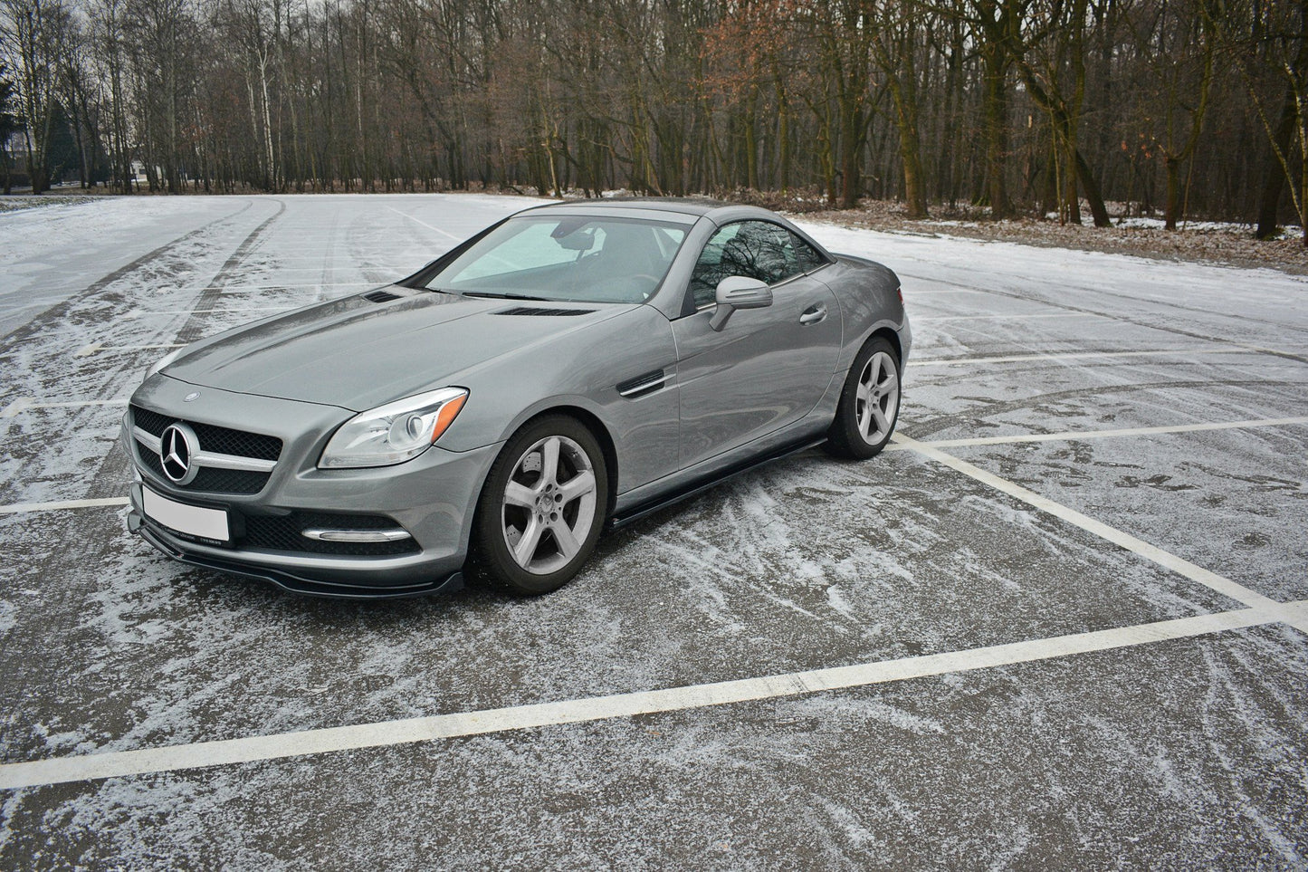 Seitenschweller Ansatz für Mercedes SLK R172 schwarz Hochglanz