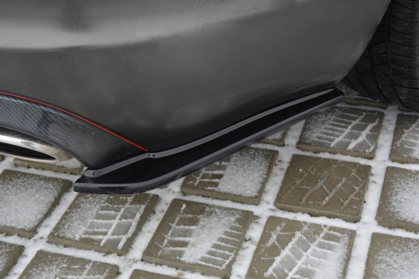 Heck Ansatz Flaps Diffusor für JAGUAR XF (X250) MK1 SPORTBRAKE S-PACK schwarz Hochglanz
