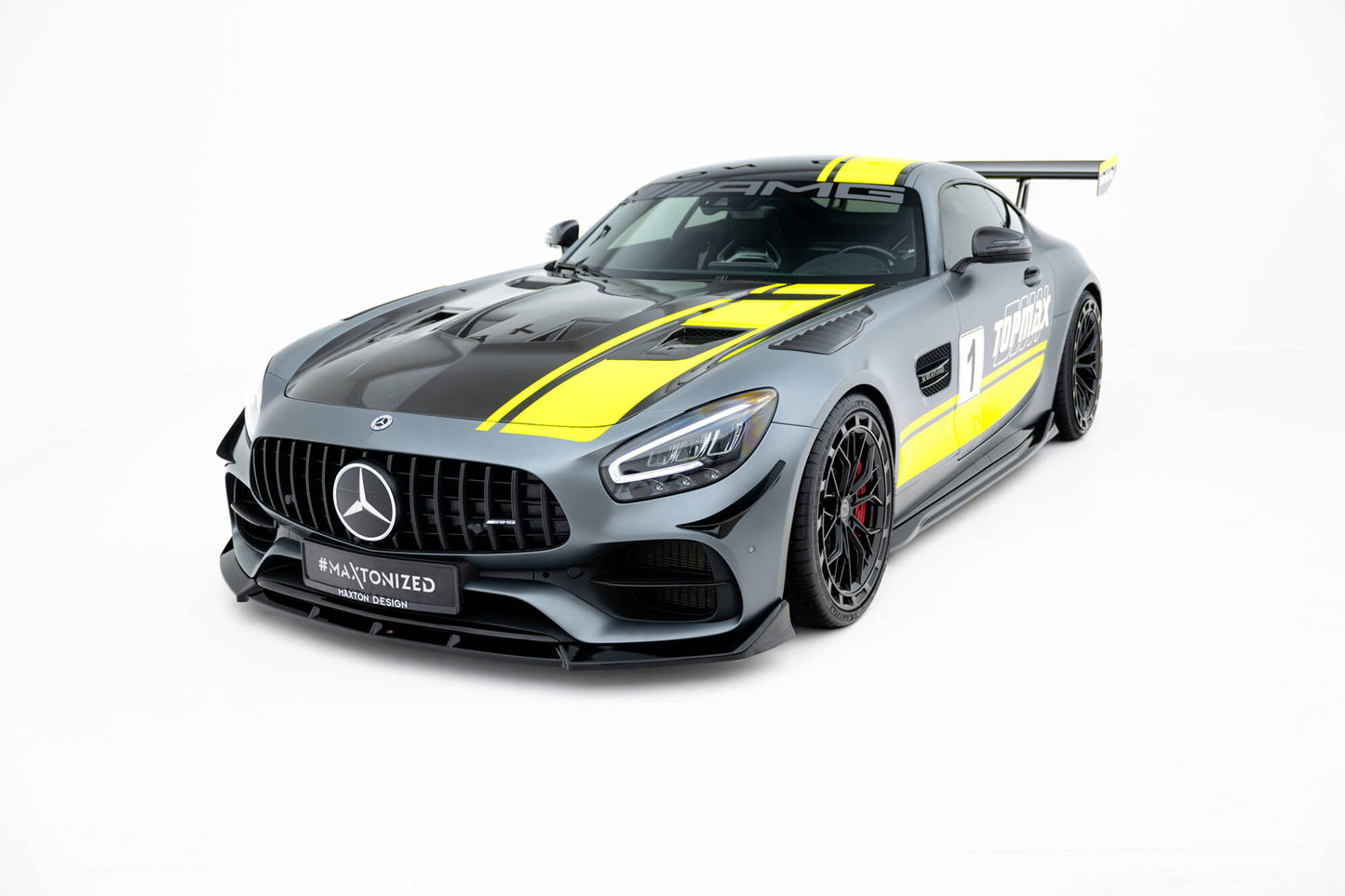 Front Ansatz für Mercedes-AMG GT C C190 Facelift schwarz Hochglanz