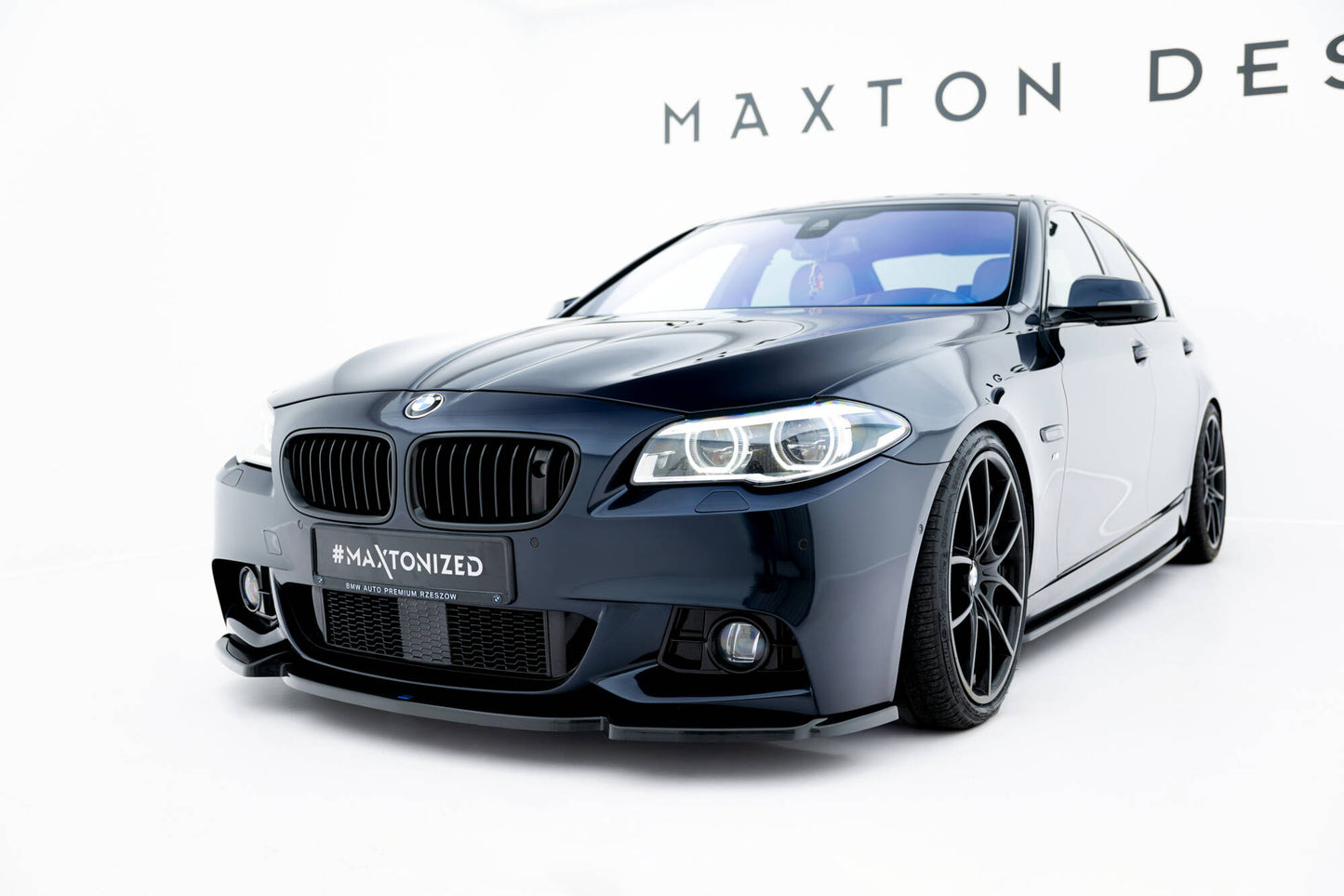 Front Ansatz V.3 für BMW 5er F10/F11 M-Paket schwarz Hochglanz