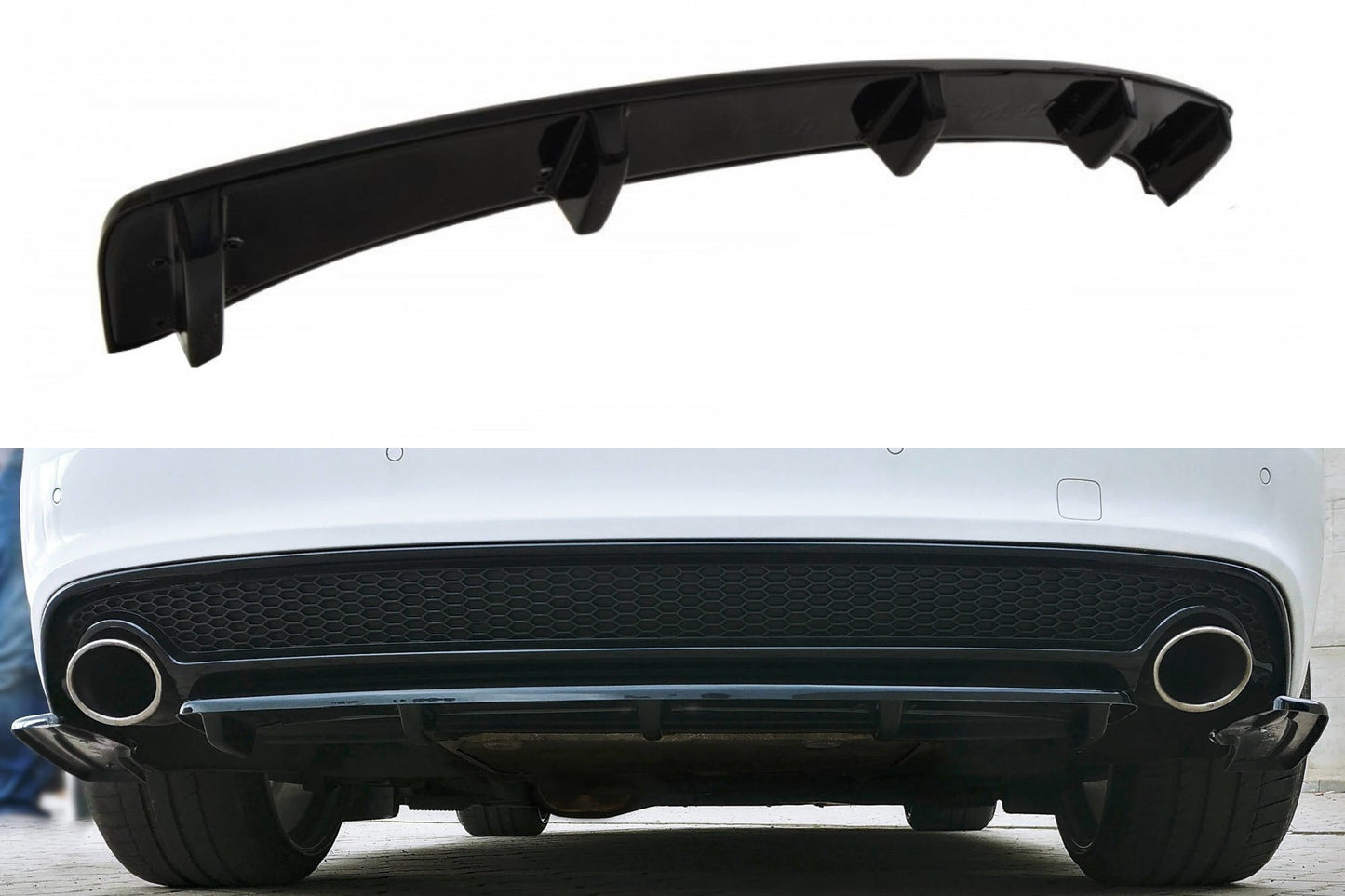 Heckansatz AUDI A5 S-LINE Facelift DTM LOOK schwarz Hochglanz