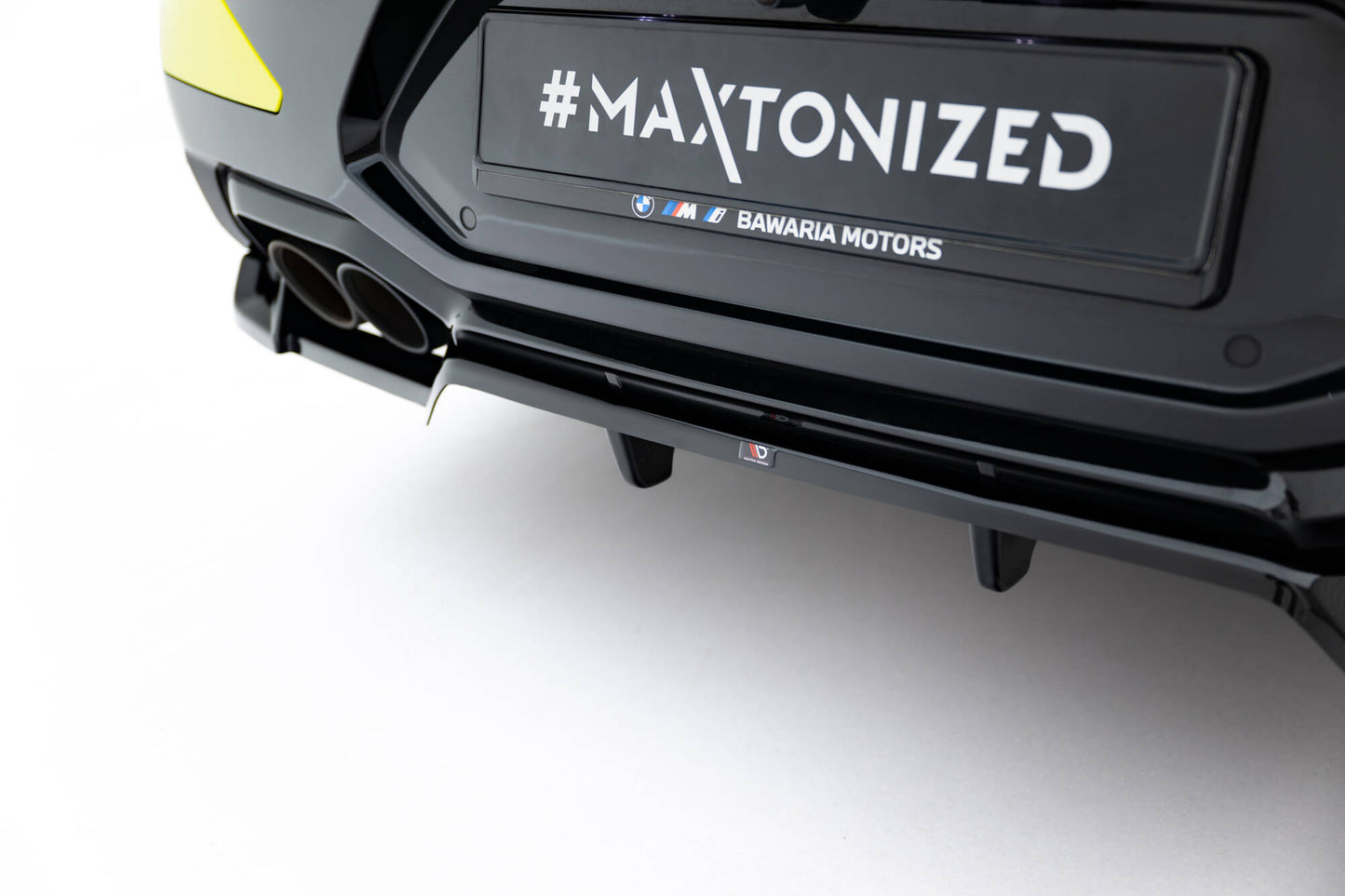Mittlerer Cup Diffusor DTM Look Heck Ansatz für BMW X4M F98 Facelift schwarz Hochglanz