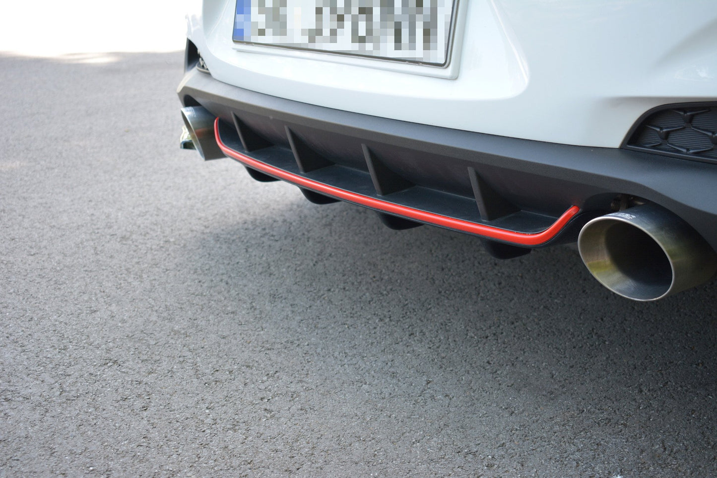 Diffusor Heck Ansatz für Hyundai I30 N Mk3 Hatchback schwarz Hochglanz