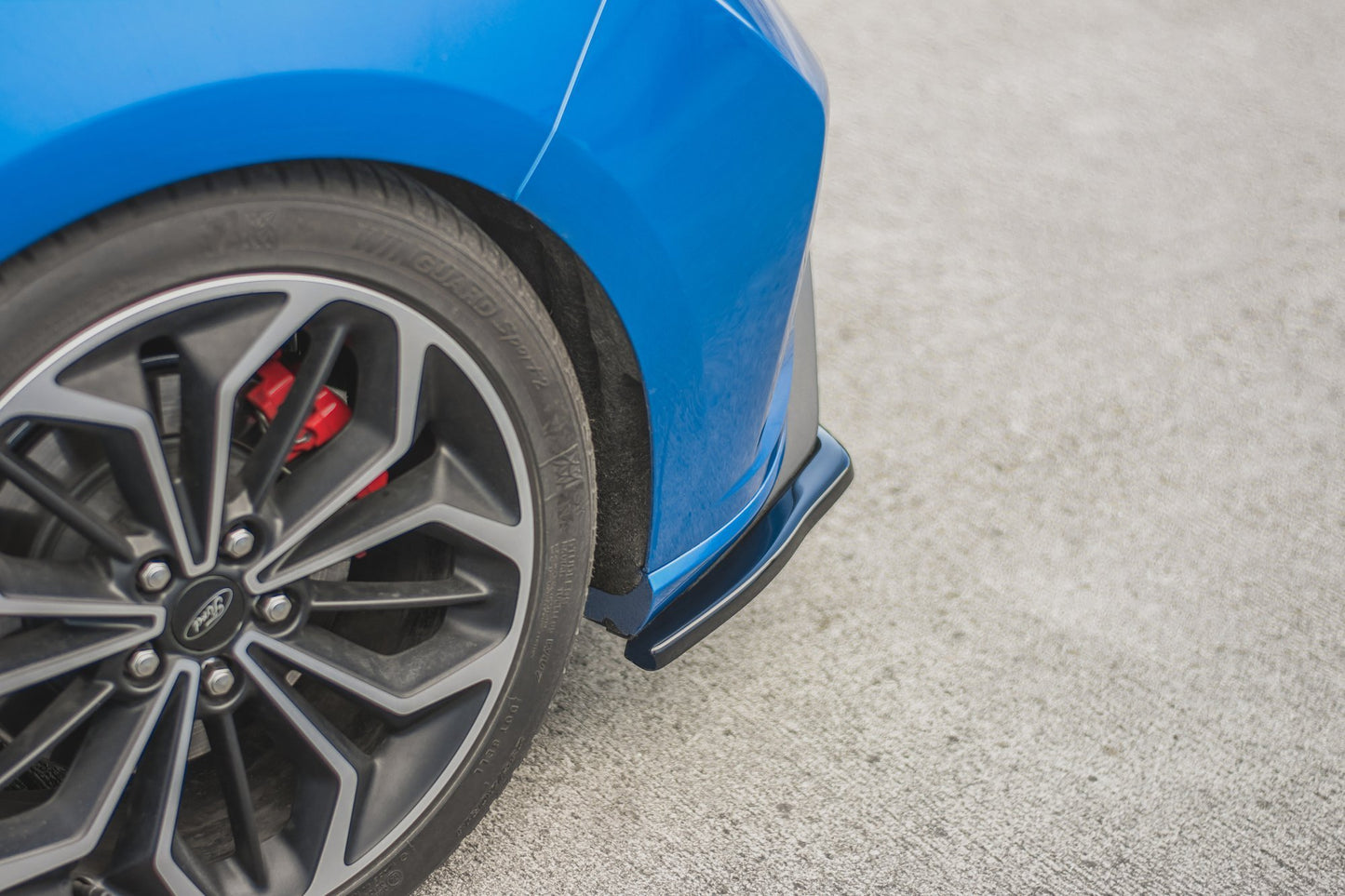 Heck Ansatz Flaps Diffusor V.1 für Ford Focus ST Mk4 schwarz Hochglanz