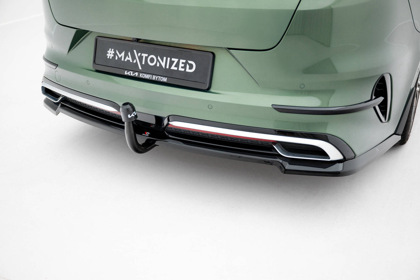 Mittlerer Cup Diffusor DTM Look Heck Ansatz für Kia Proceed GT-Line Mk1 Facelift schwarz Hochglanz