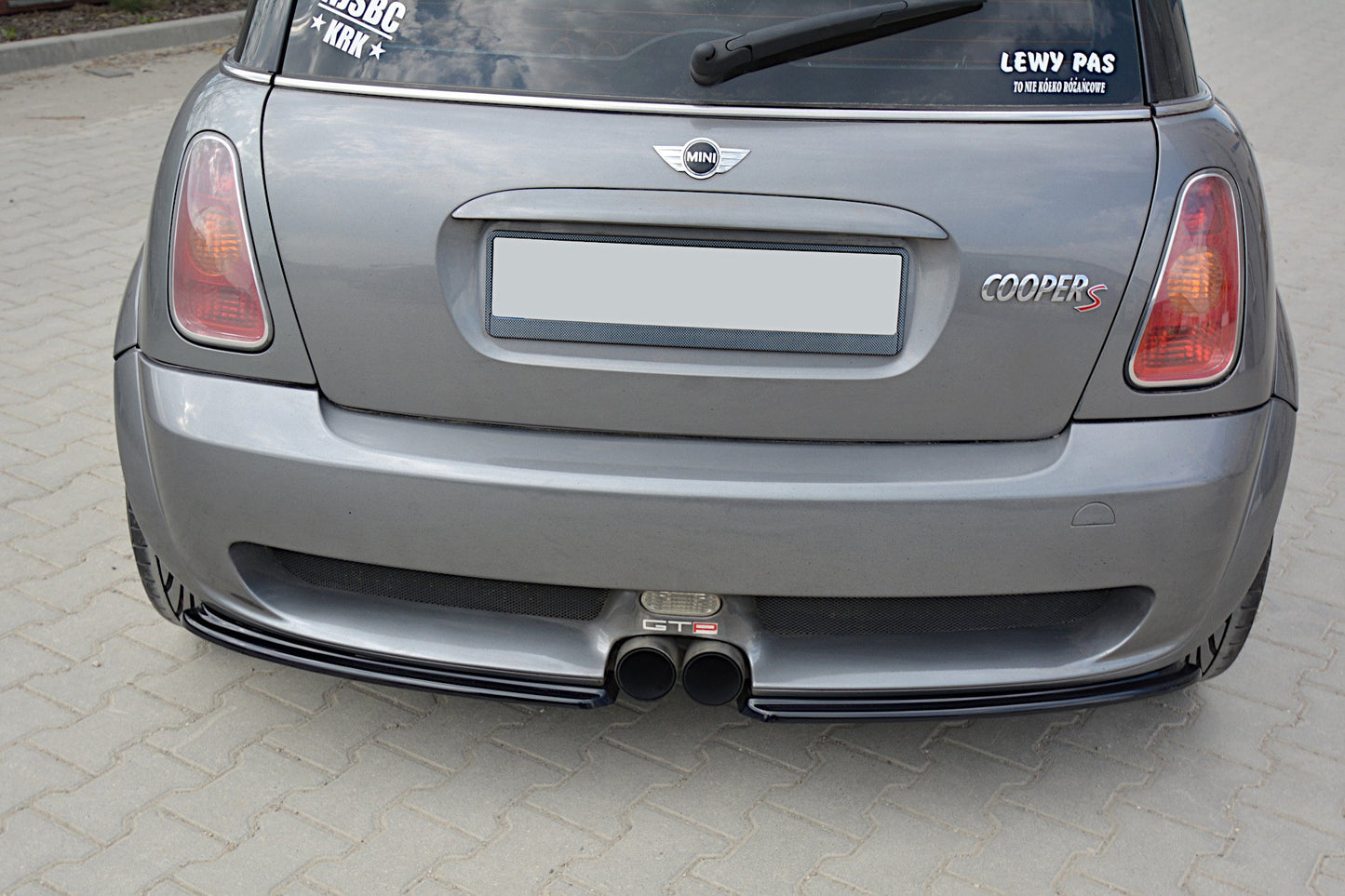 Heck Ansatz Flaps Diffusor für MINI R53 COOPER S JCW schwarz Hochglanz