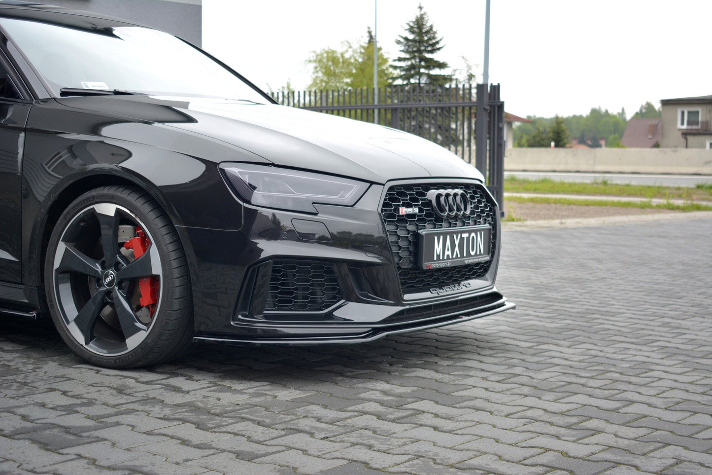Front Ansatz V.2 für Audi RS3 8V FL Sportback schwarz Hochglanz