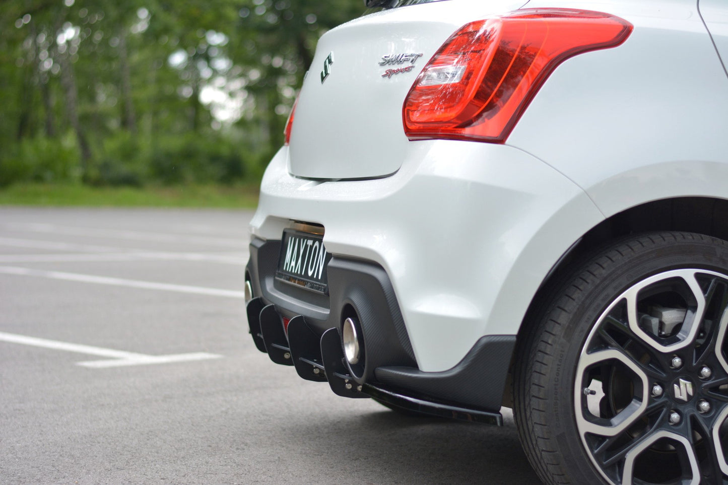 Diffusor Heck Ansatz für Heckschürze für SUZUKI SWIFT 6 SPORT