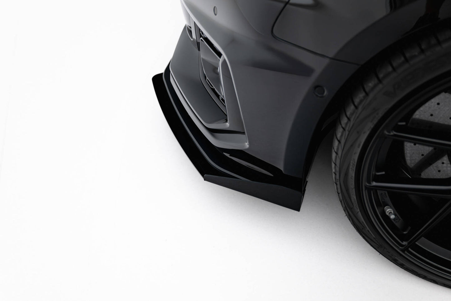 Street Pro Front Ansatz + Flaps für Audi RS5 Coupe / Sportback F5 schwarz Hochglanz