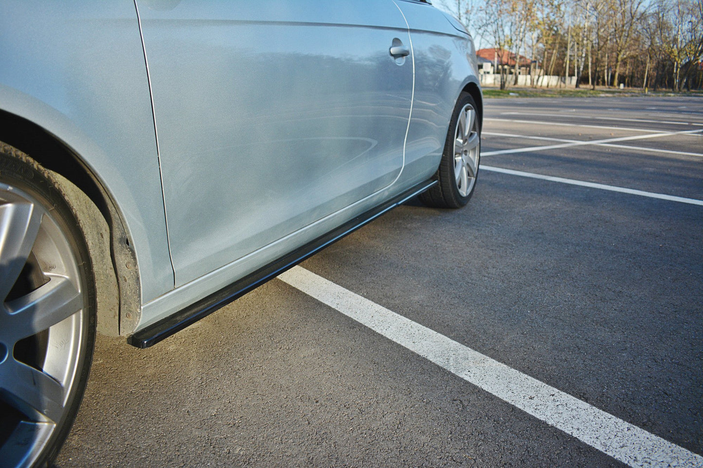 Seitenschweller Ansatz für VW EOS schwarz Hochglanz