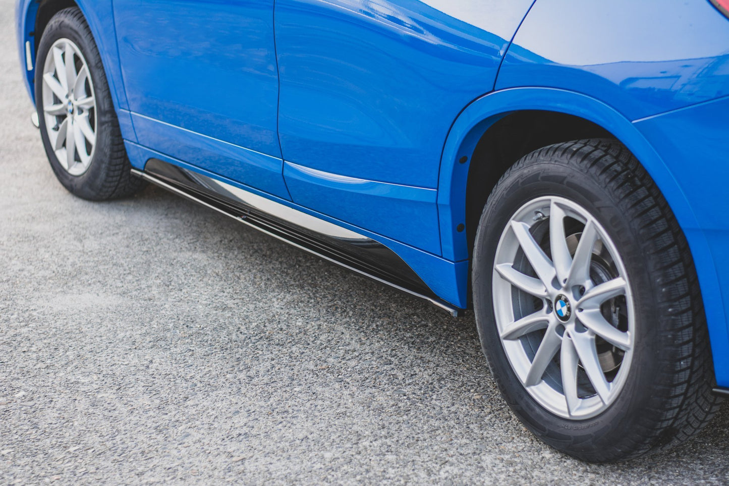 Seitenschweller Ansatz für BMW X2 F39 M-Paket schwarz Hochglanz