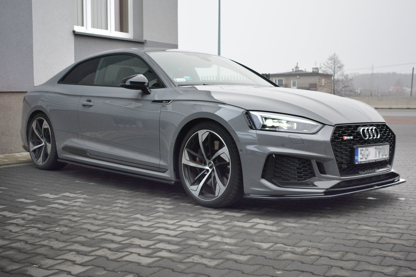 Seitenschweller Ansatz für Audi RS5 Coupe F5 schwarz Hochglanz