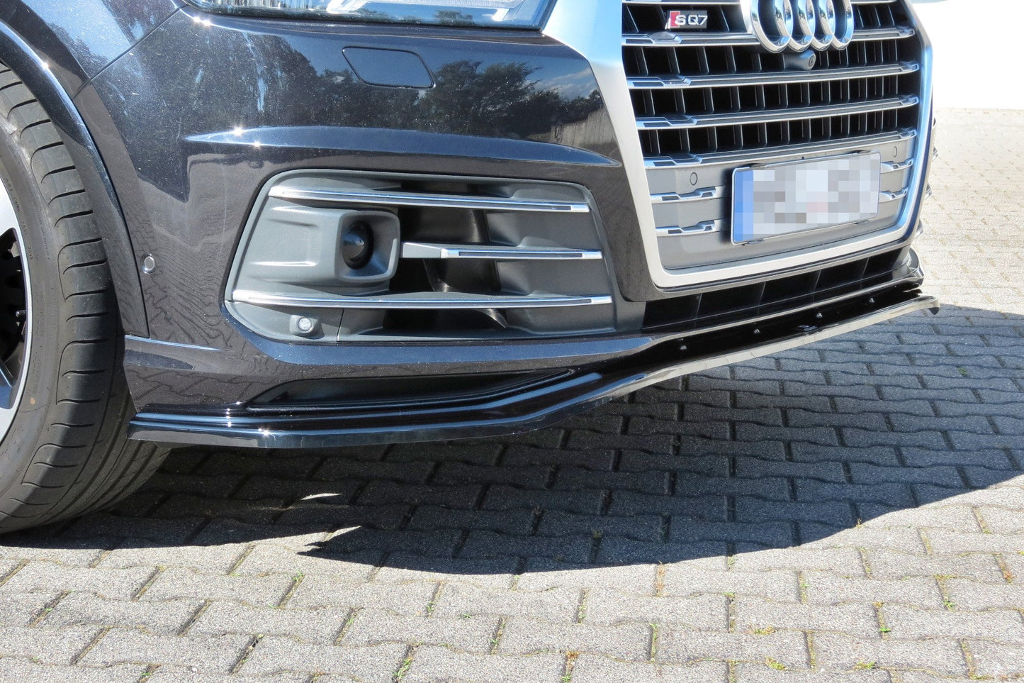 Front Ansatz für Audi SQ7 / Q7 S-Line Mk.2 schwarz Hochglanz