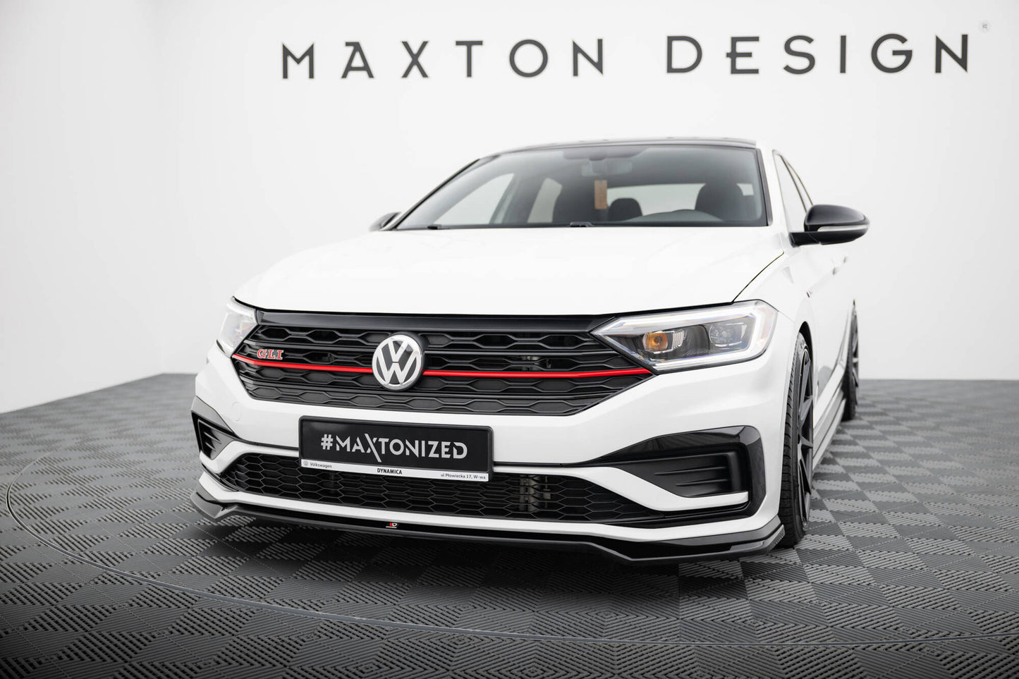 Front Ansatz V.2 für Volkswagen Jetta GLI Mk7 schwarz Hochglanz