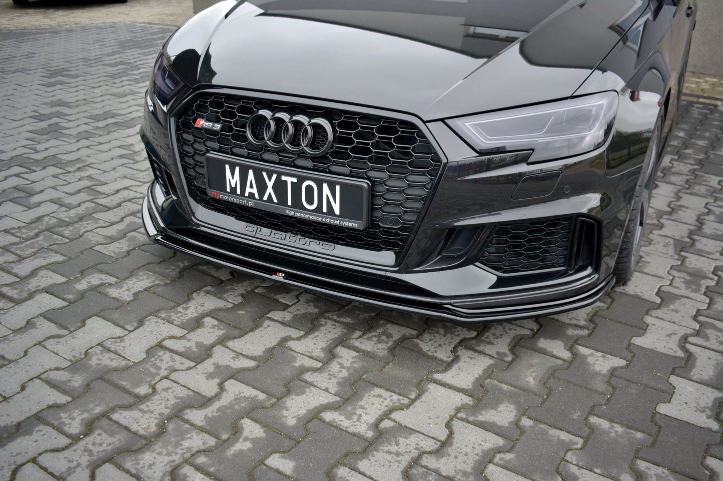 Front Ansatz V.2 für Audi RS3 8V FL Sportback schwarz Hochglanz