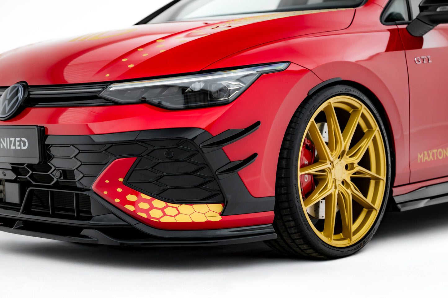 Stoßstangen Flaps Wings vorne Canards für VW Golf GTI Clubsport Mk8 Facelift