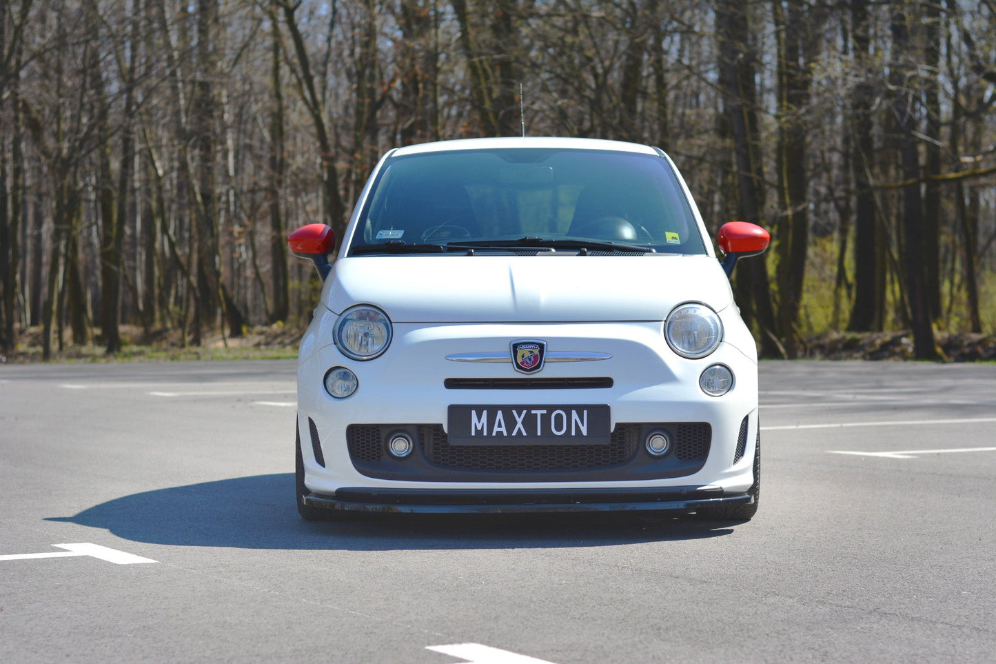 Front Ansatz V.2 für Abarth 500 Mk1 schwarz Hochglanz