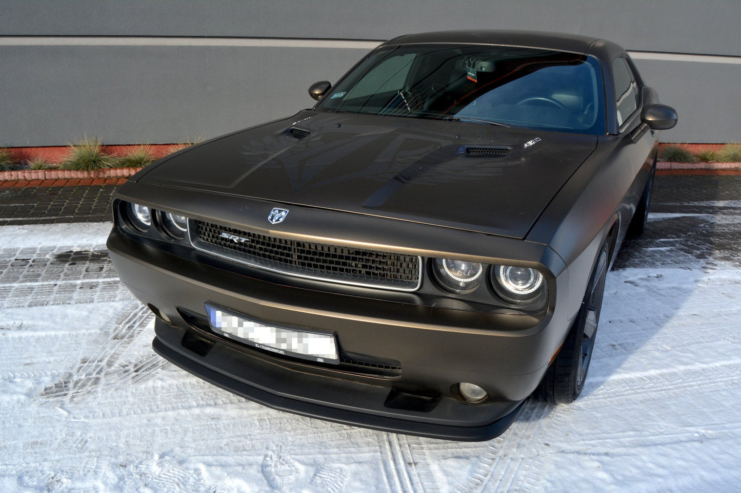 Front Ansatz für DODGE CHALLENGER MK3. PHASE-I SRT8 COUPE schwarz Hochglanz
