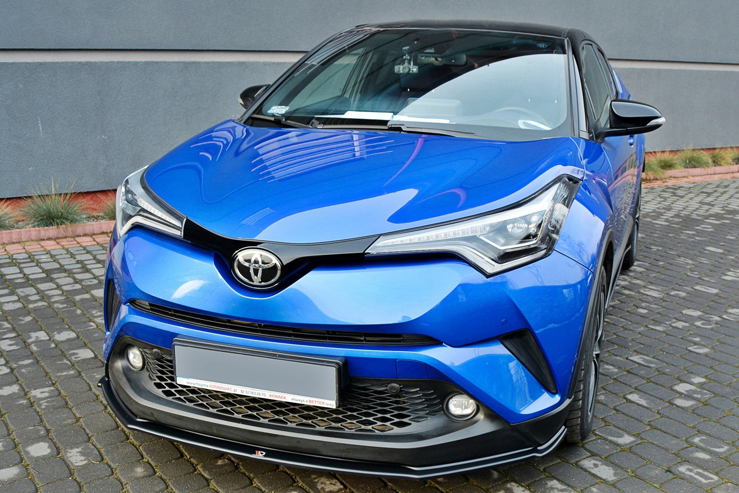 Front Ansatz V.1 für TOYOTA C-HR schwarz Hochglanz