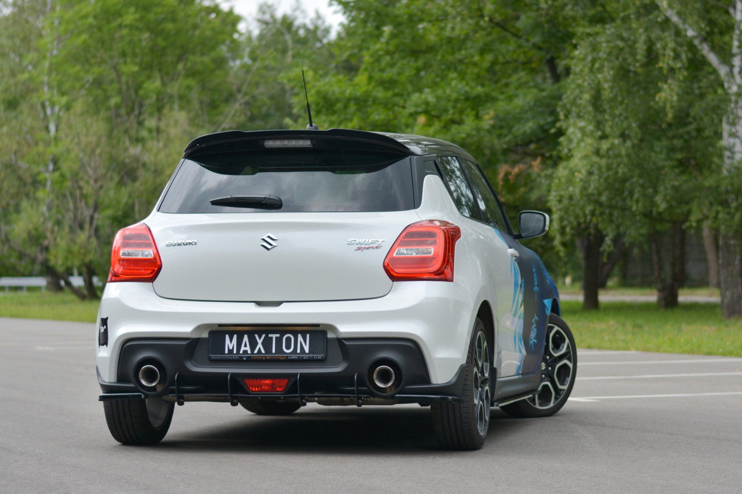 Heck Ansatz Flaps Diffusor für SUZUKI SWIFT 6 SPORT schwarz Hochglanz