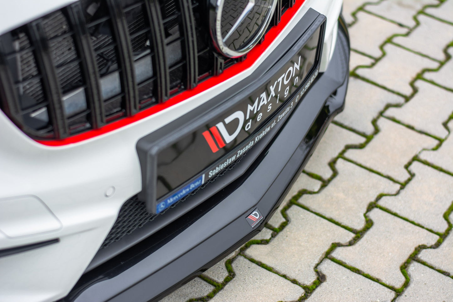 Front Ansatz für Mercedes A45 AMG W176 schwarz Hochglanz