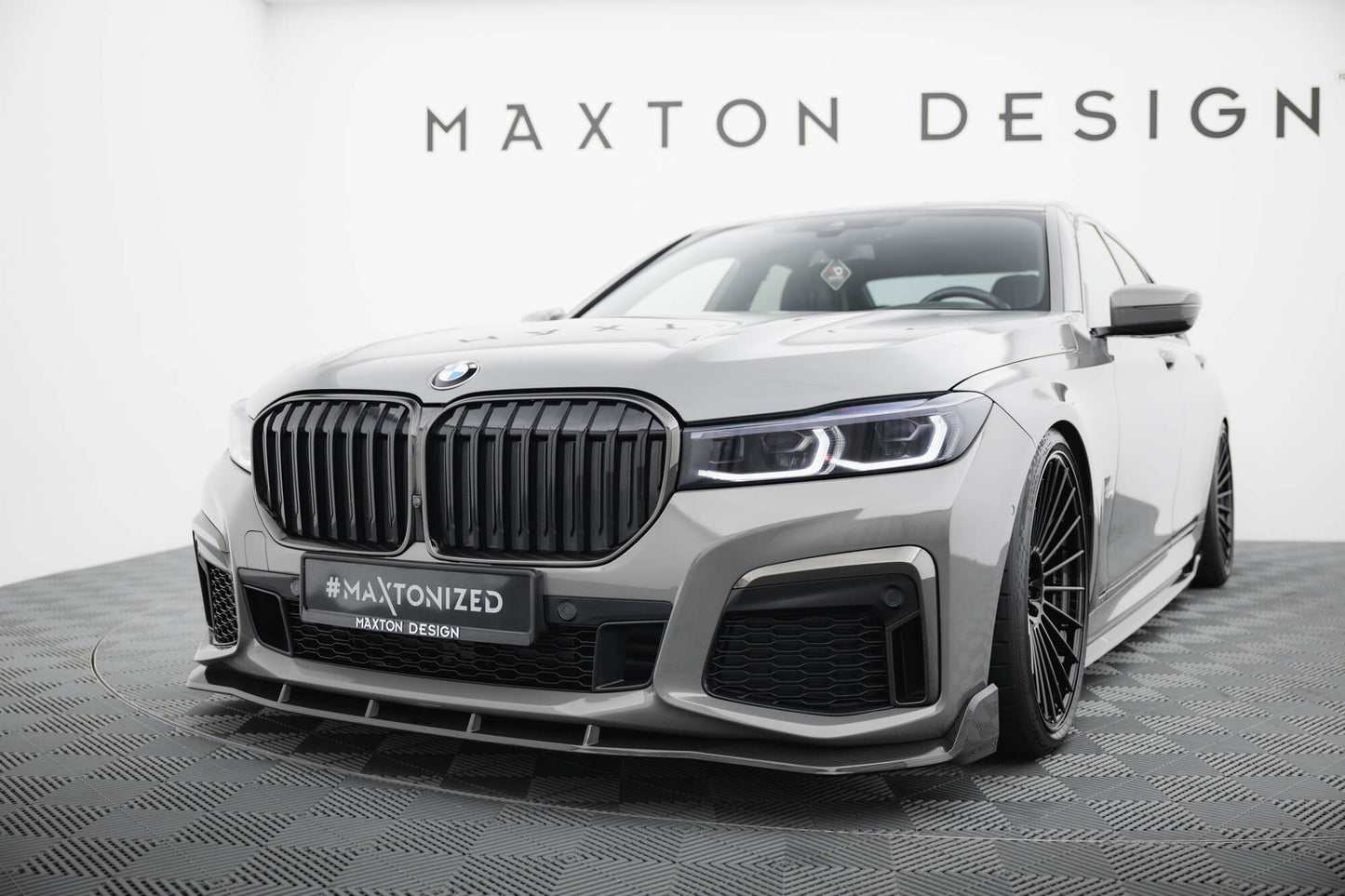 Set of Carbon Fiber Splitters BMW 7 M-Paket G11 Facelift schwarz matt