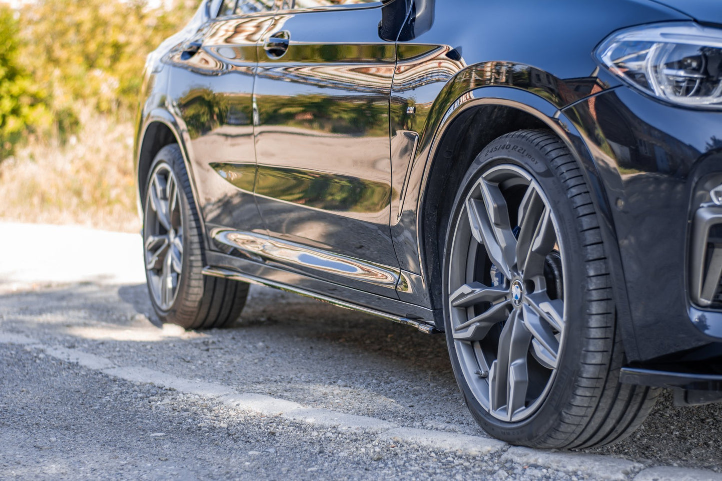 Seitenschweller Ansatz für BMW X4 M-Paket G02 schwarz Hochglanz