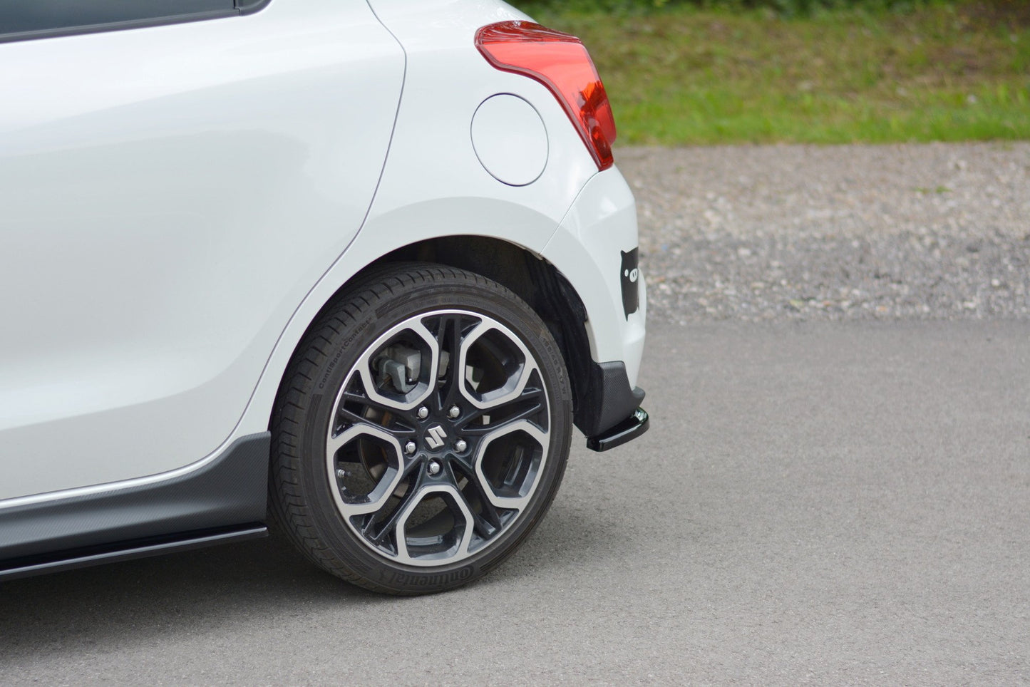 Heck Ansatz Flaps Diffusor für SUZUKI SWIFT 6 SPORT schwarz Hochglanz