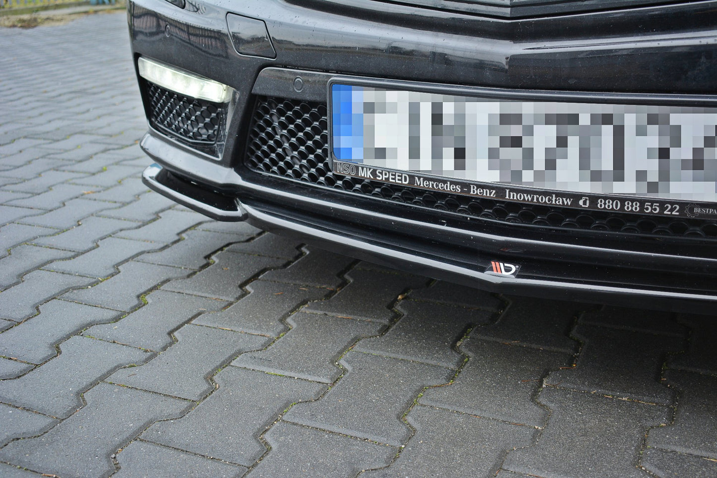 Front Ansatz V.1 für Mercedes E63 AMG W212 schwarz Hochglanz