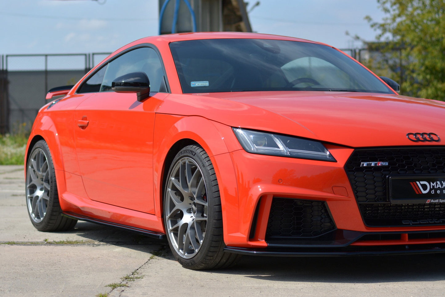 Seitenschweller Ansatz für Audi TT RS 8S schwarz Hochglanz