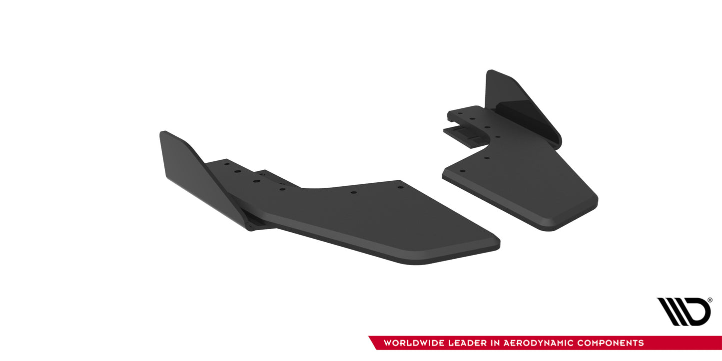 Street Pro Heck Ansatz Flaps Diffusor V.2 + Flaps V.2 für VW Golf R Mk8 / Mk8 Facelift schwarz Hochglanz