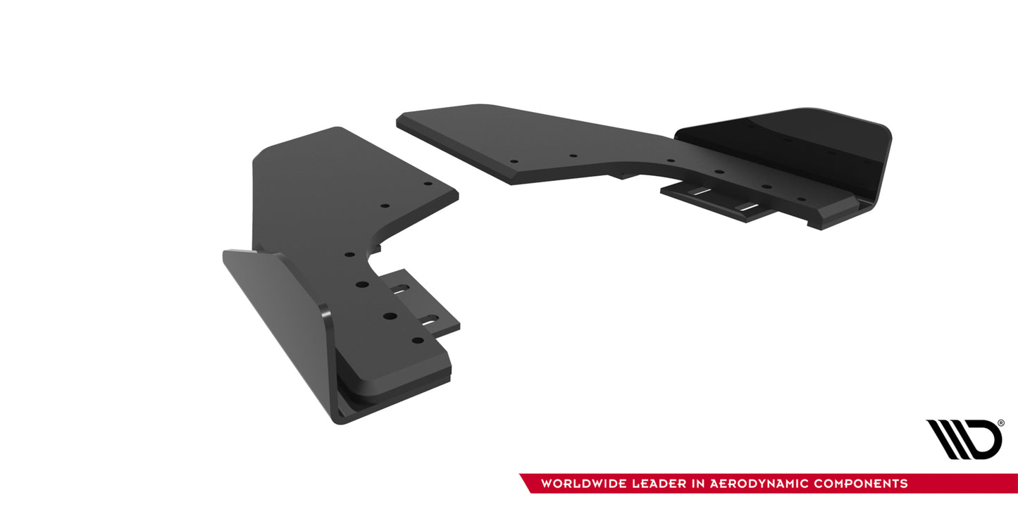 Street Pro Heck Ansatz Flaps Diffusor V.2 + Flaps V.2 für VW Golf R Mk8 / Mk8 Facelift schwarz Hochglanz