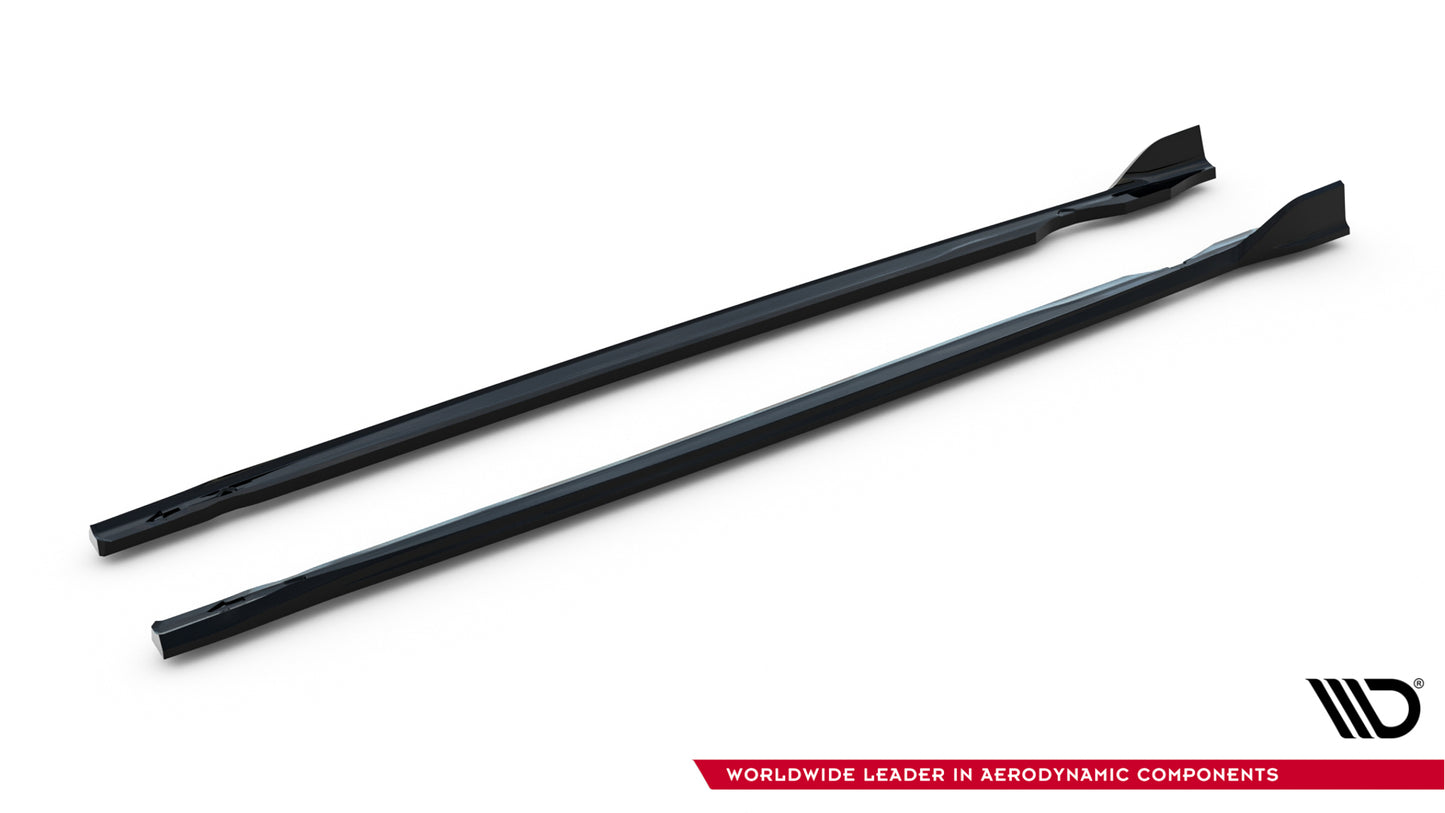 Seitenschweller Ansatz für V.4 VW Golf R Mk8 / Mk8 Facelift schwarz Hochglanz