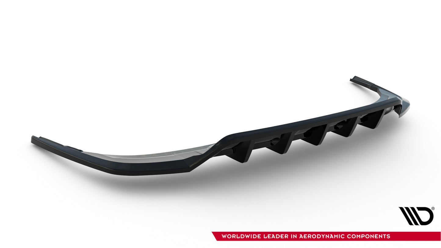 Mittlerer Cup Diffusor DTM Look Heck Ansatz für Audi RSQ8 Mk1 Facelift schwarz Hochglanz