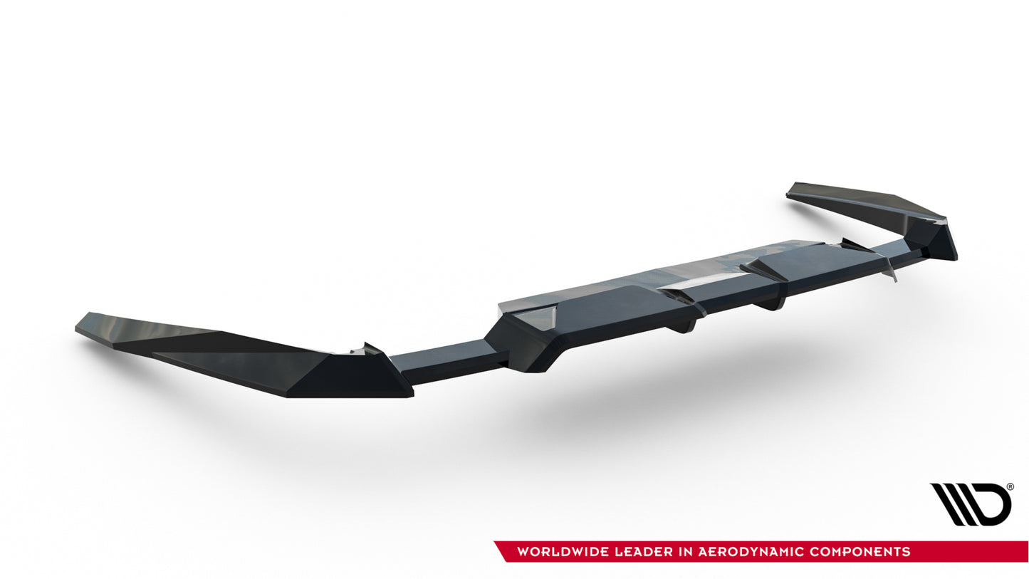Mittlerer Cup Diffusor DTM Look Heck Ansatz für BMW M5 Limousine / Touring G90 schwarz Hochglanz