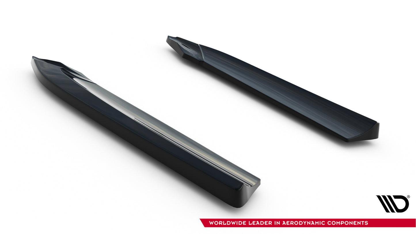 Heck Ansatz Flaps Diffusor für Audi A7 S-Line C7 schwarz Hochglanz
