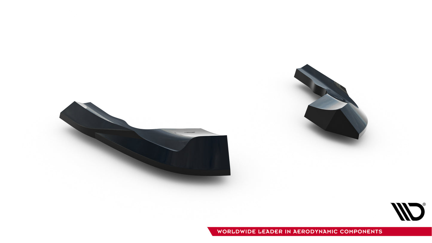 Heck Ansatz Flaps Diffusor V.8 für VW Golf R Mk8 / Mk8 Facelift schwarz Hochglanz