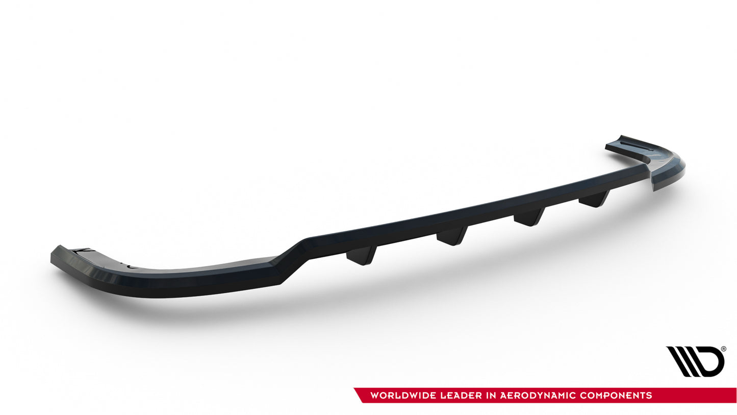 Mittlerer Cup Diffusor DTM Look Heck Ansatz für Peugeot Expert Mk3 schwarz Hochglanz