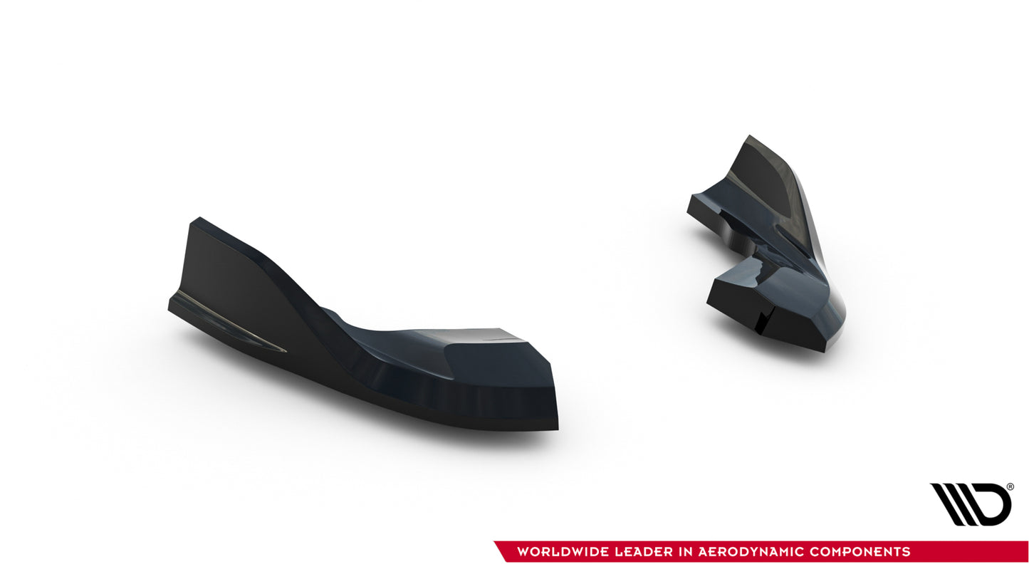 Heck Ansatz Flaps Diffusor V.7 für VW Golf R Mk8 / Mk8 Facelift schwarz Hochglanz