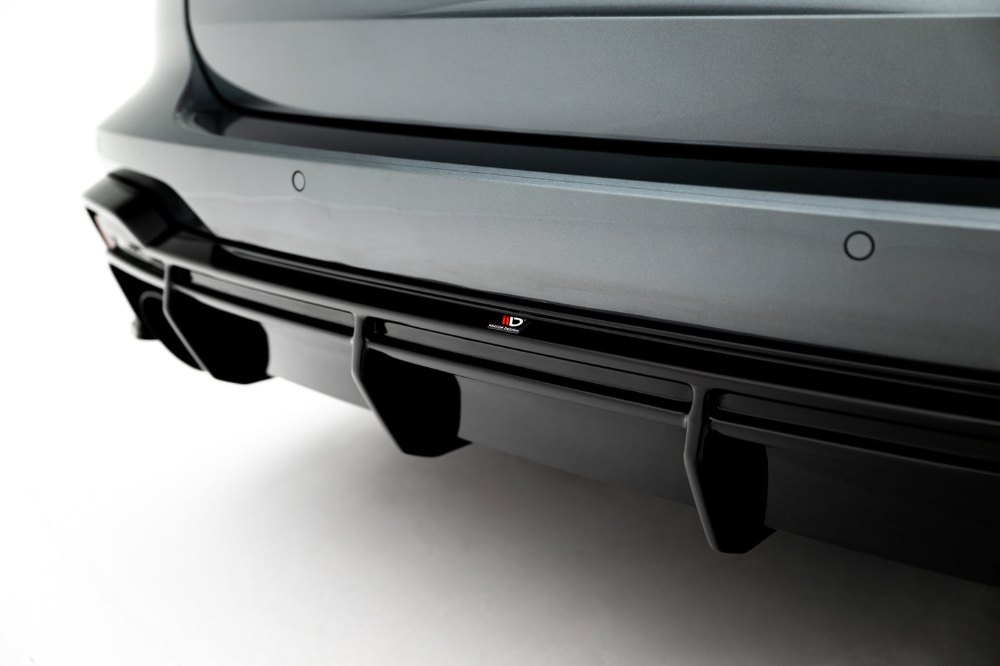 Diffusor Heck Ansatz für Audi RS6 C8 schwarz Hochglanz