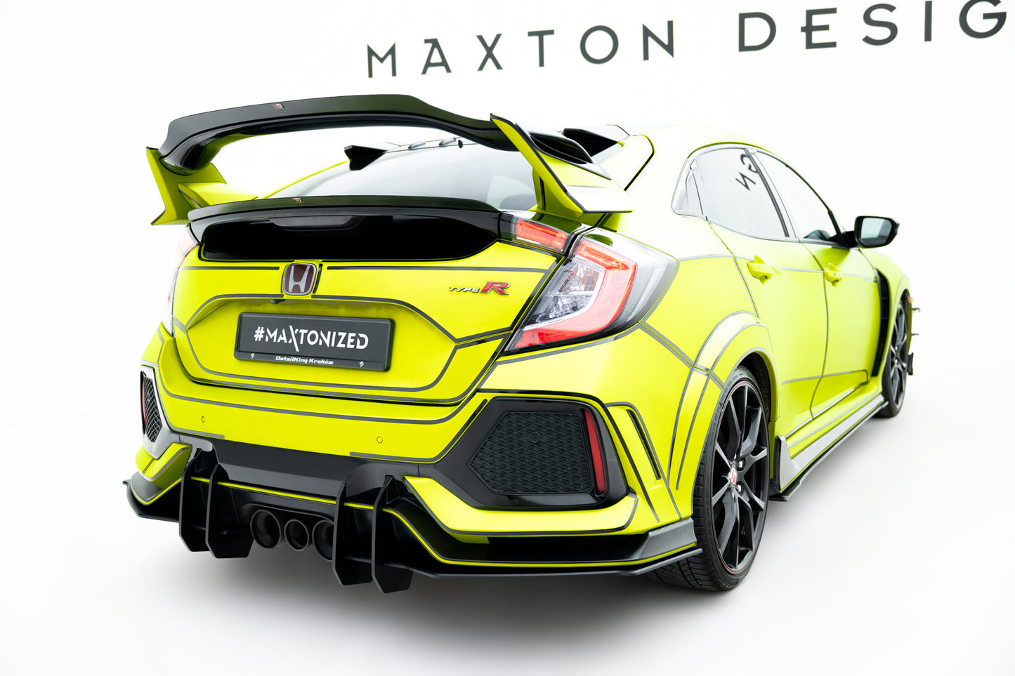 Spoiler Seiten Erweiterung Honda Civic Type-R Mk10 / Mk10 Facelift schwarz Hochglanz