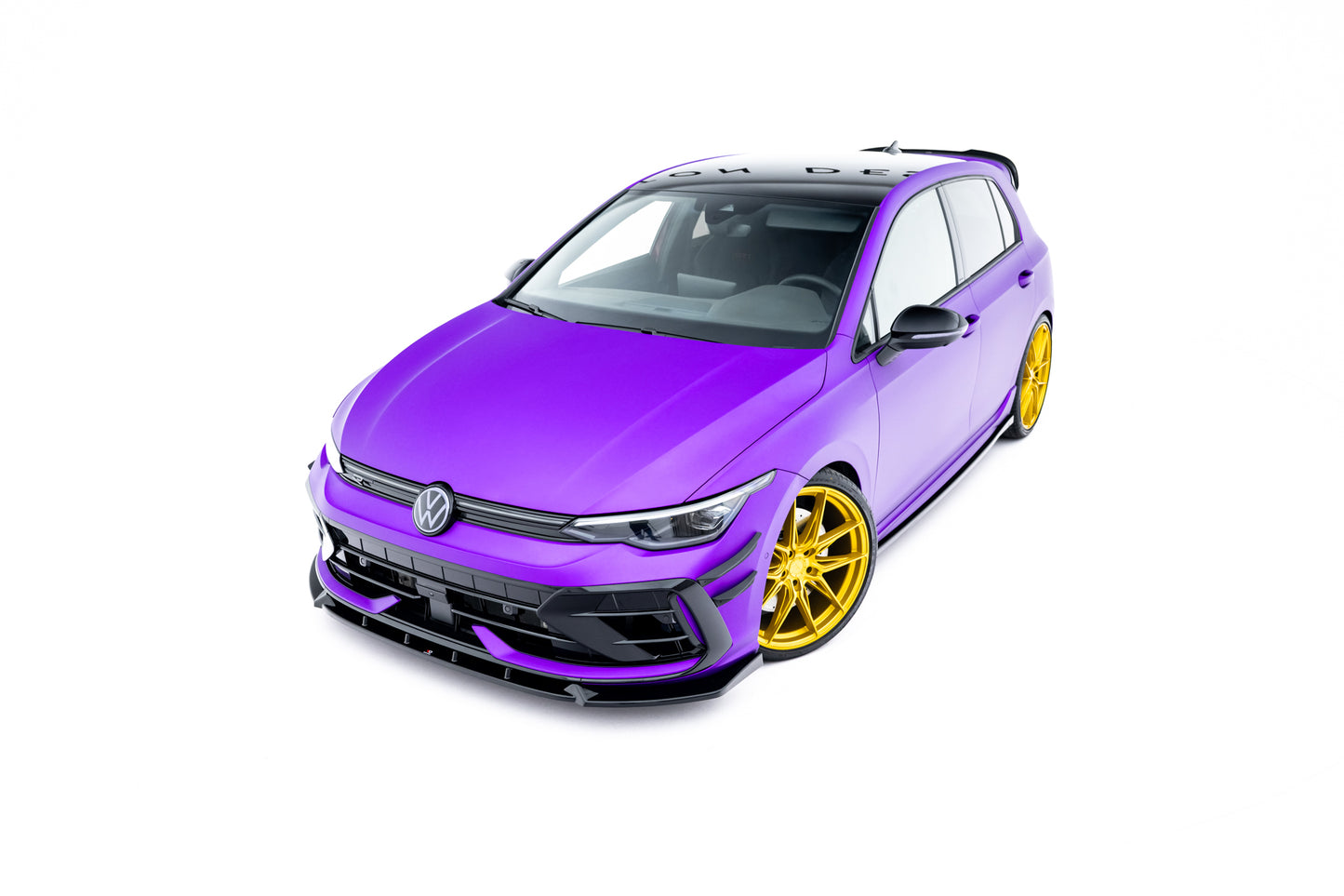 Front Ansatz V.3 für VW Golf R Mk8 Facelift schwarz Hochglanz