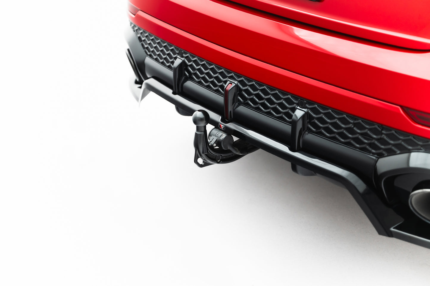 Mittlerer Cup Diffusor DTM Look Heck Ansatz für Audi RSQ8 Mk1 Facelift schwarz Hochglanz