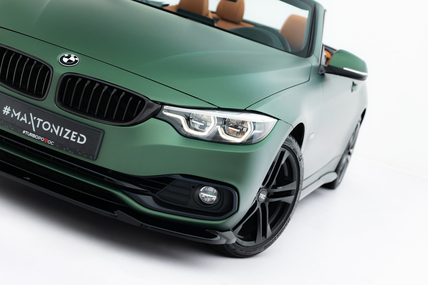 Front Ansatz für BMW 4er Cabrio / Coupe F33 / F32 schwarz Hochglanz